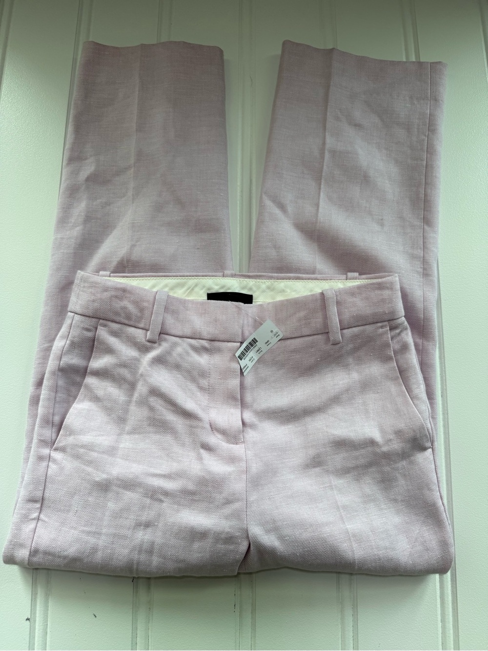 J.Crew Women’s Peyton Stretch Linen Blend Pants Pale Pink 00 NEW 3061